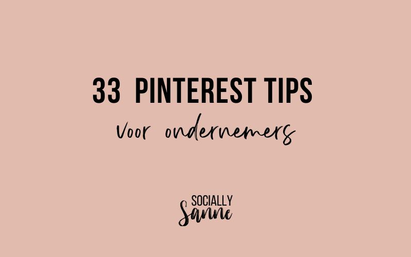 33 pinterest tips voor ondernemers