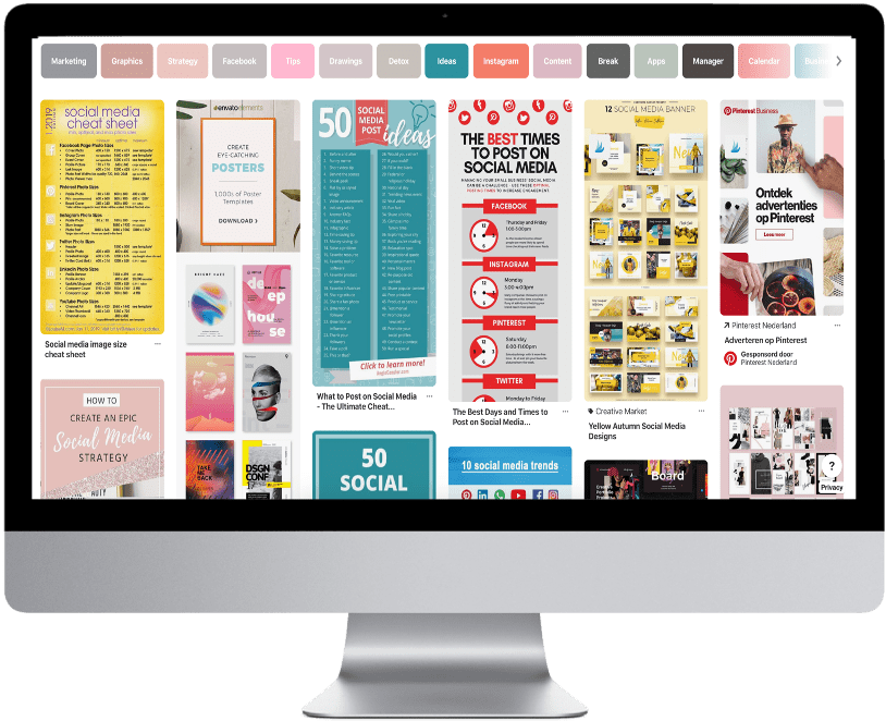 wat is pinterest voorbeeld pinterst op desktop