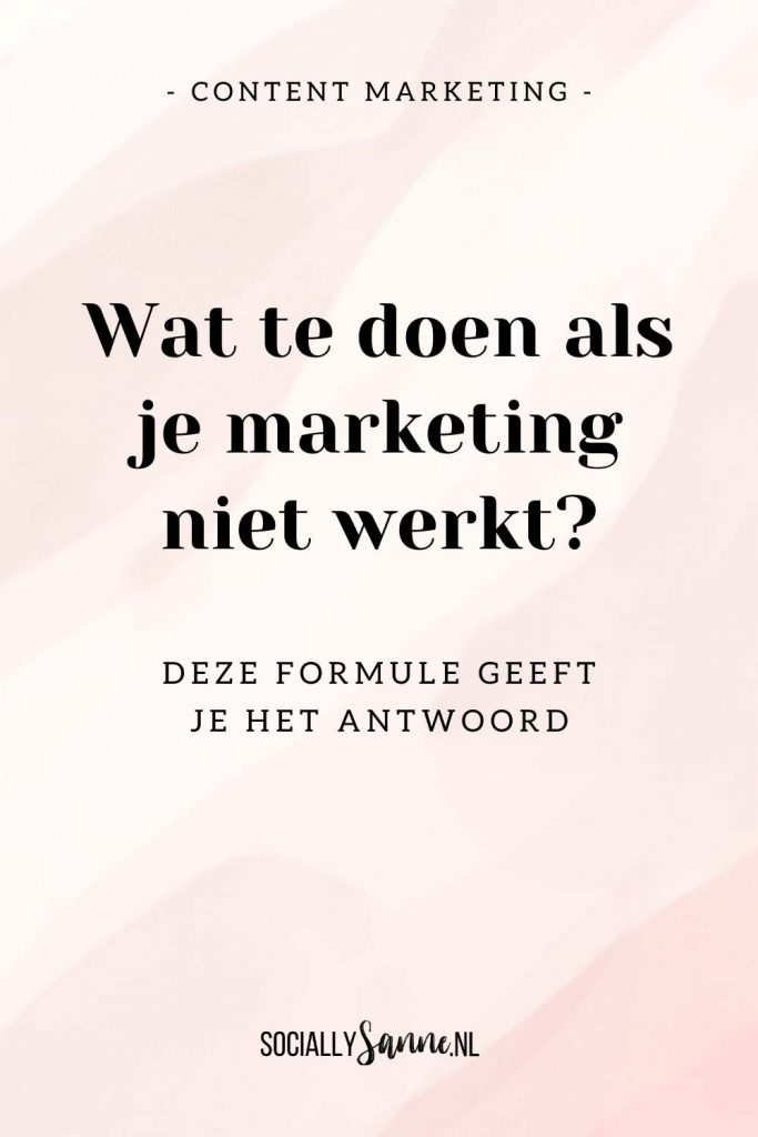 Wat te doen als je marketing niet werkt