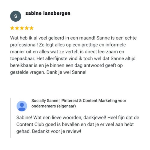 Content Club Review Sabine Lansbergen Content Club Review Sabine Lansbergen