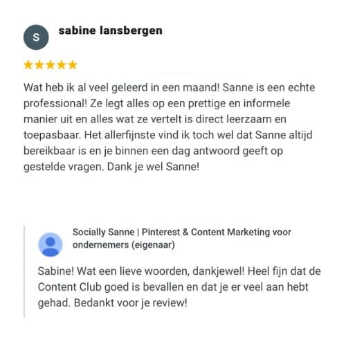 Content Club Review Sabine Lansbergen