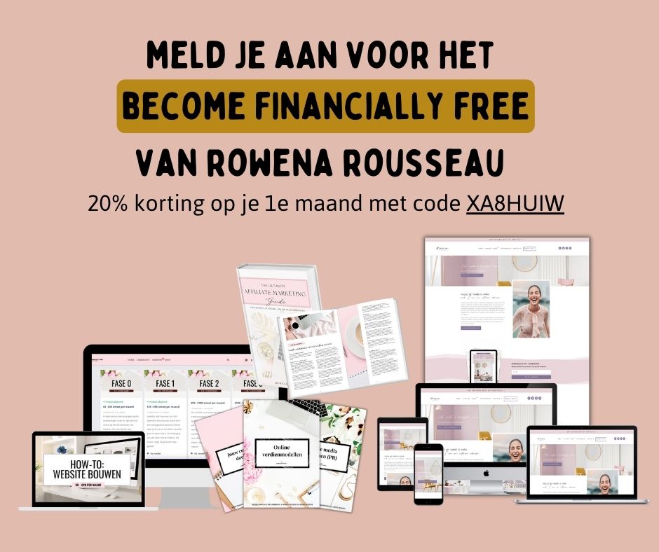 Affiliate Rowena Rousseau met code Affiliate Rowena Rousseau met code