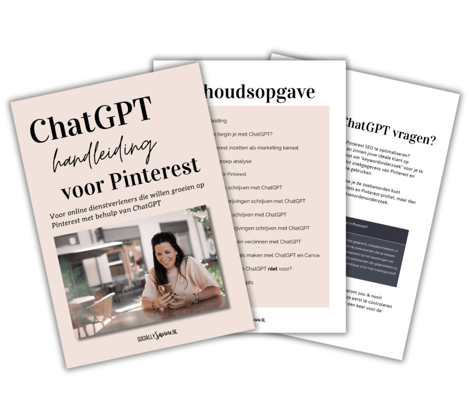 ChatGPT Pinterest handleiding