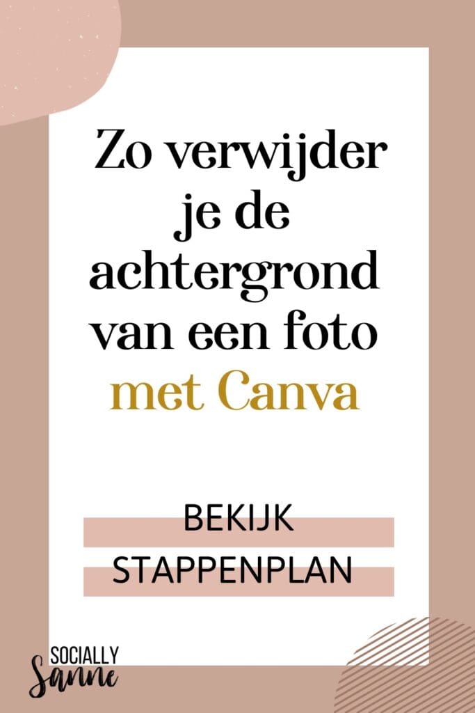 Canva achtergrond foto verwijderen