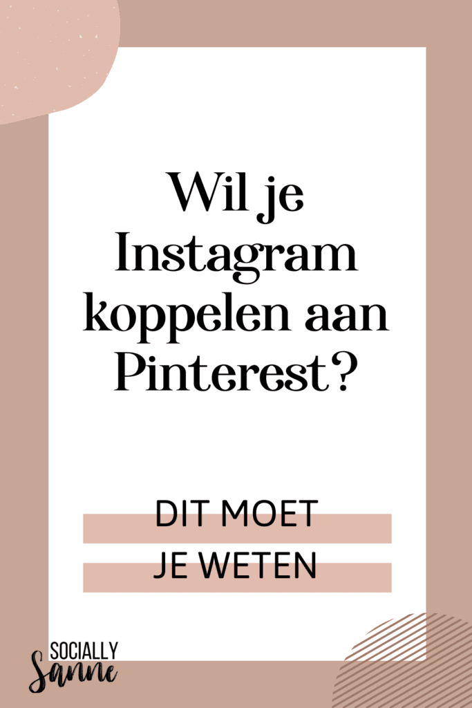 Instagram koppelen aan Pinterest