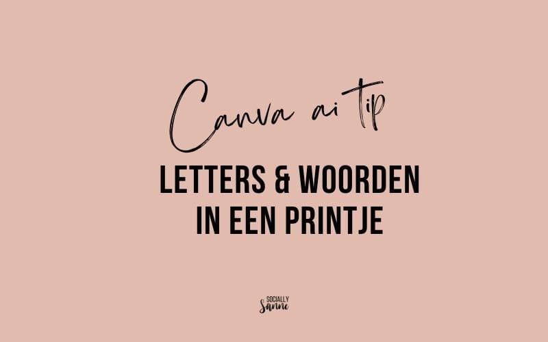 Canva AI tip: letters in print