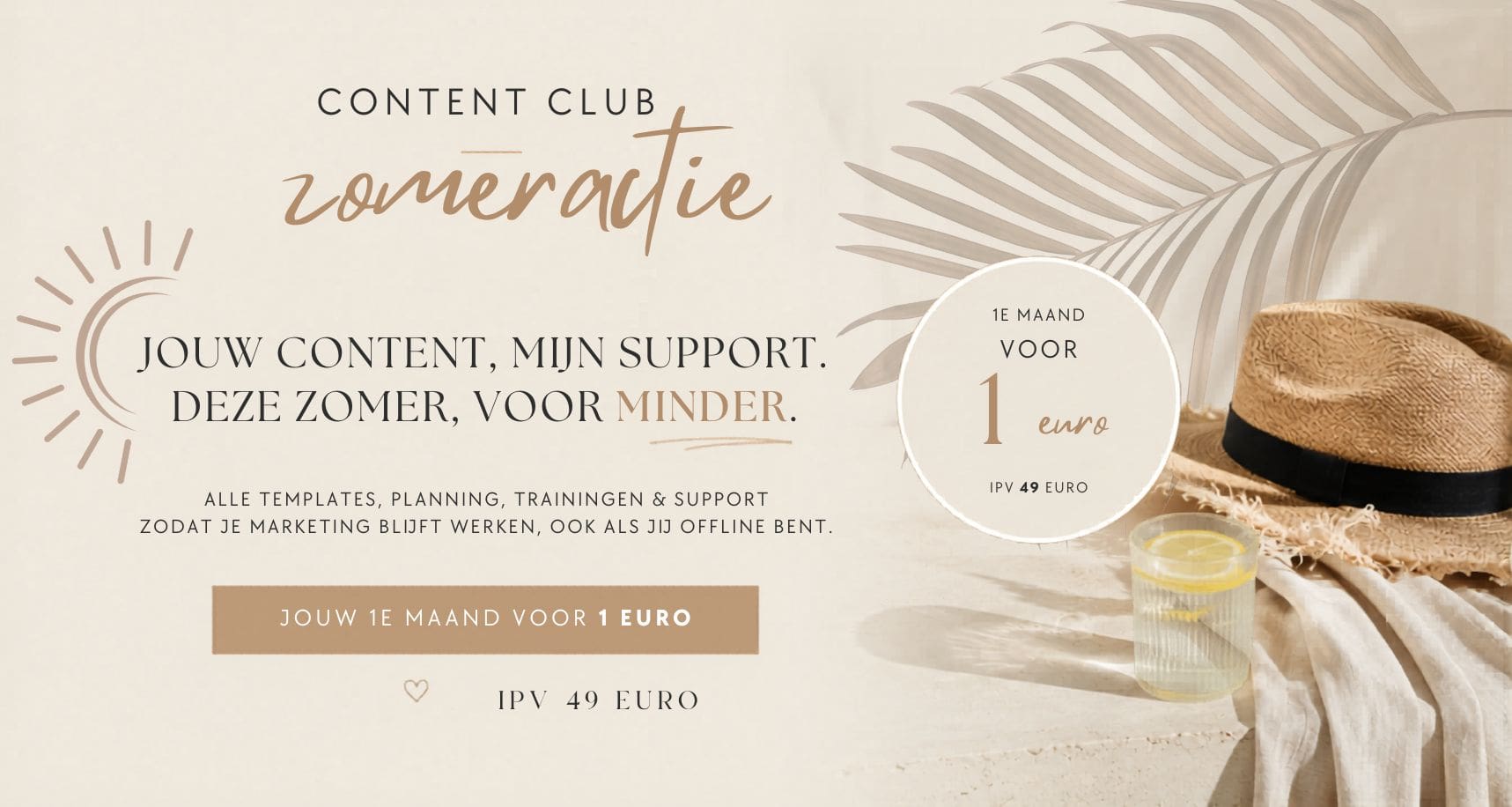Content Club Zomer actie